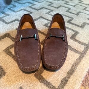 Men's Suede Dark Chocolate Classic Driving Loafers Size 10.5